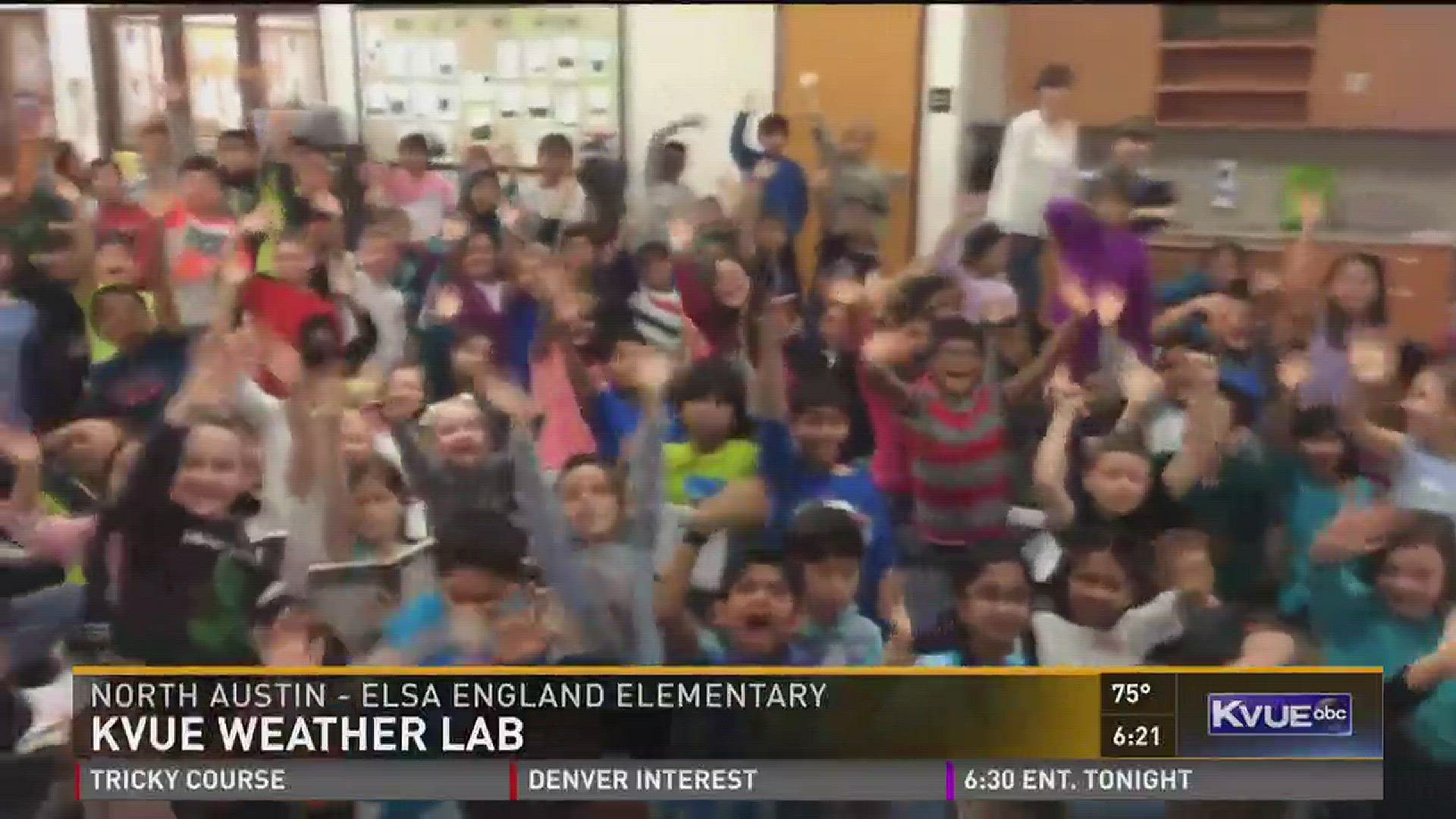 Storm Team Meteorologist Nathan Gogo visited students at Elsa England Elementary on Tuesday.