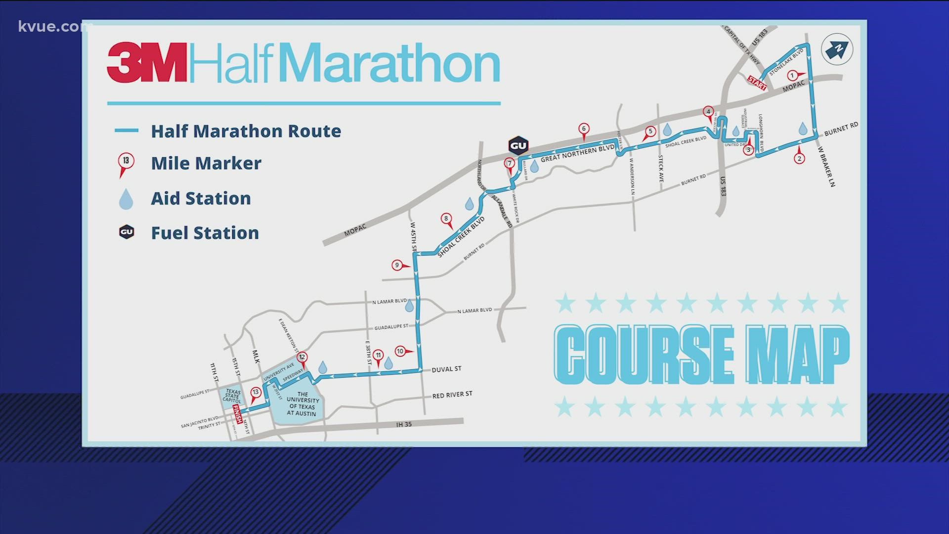 3M Half Marathon is back in Austin on Jan. 23, 2022