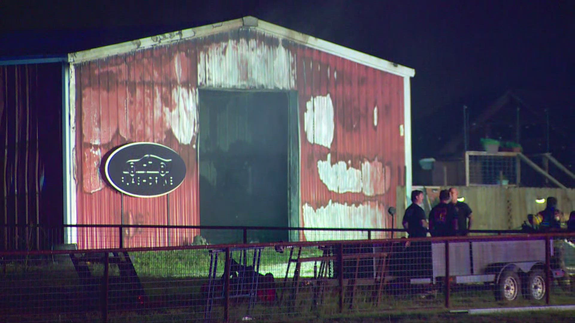Crews responded to the fire on Friday morning at Flash Drive Motors near FM 973.