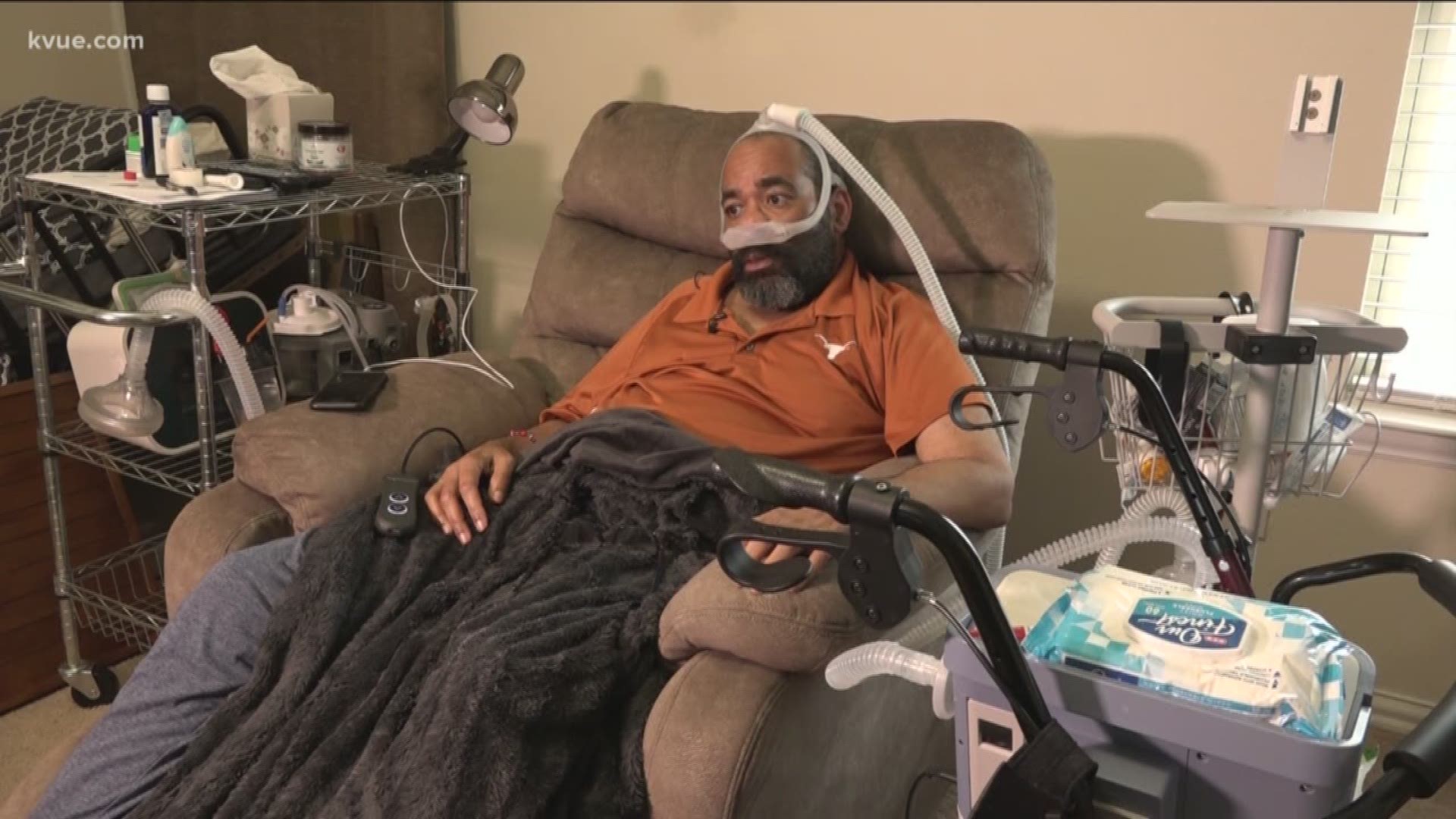 The Austin community is rallying behind him to help him into a home fit for his condition.