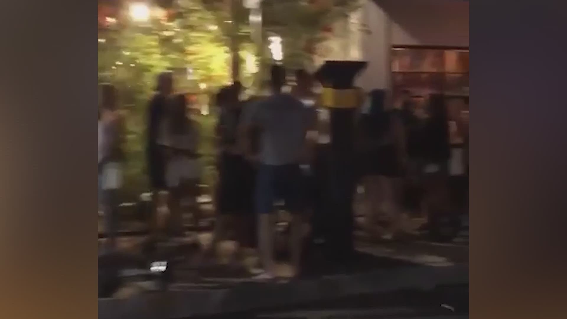 A viewer sent KVUE video of long lines outside of bars on Sixth Street over the weekend.
