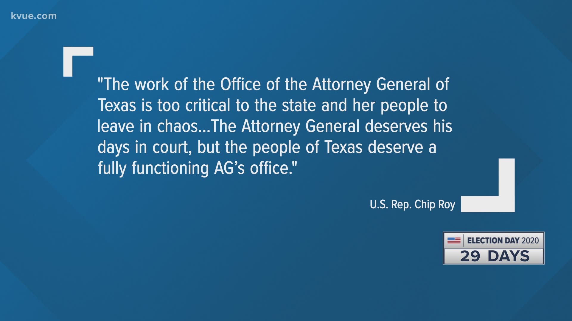 U.S. Rep. Chip Roy is calling for Texas Attorney General Ken Paxton's resignation following allegations against Paxton by members of his staff.