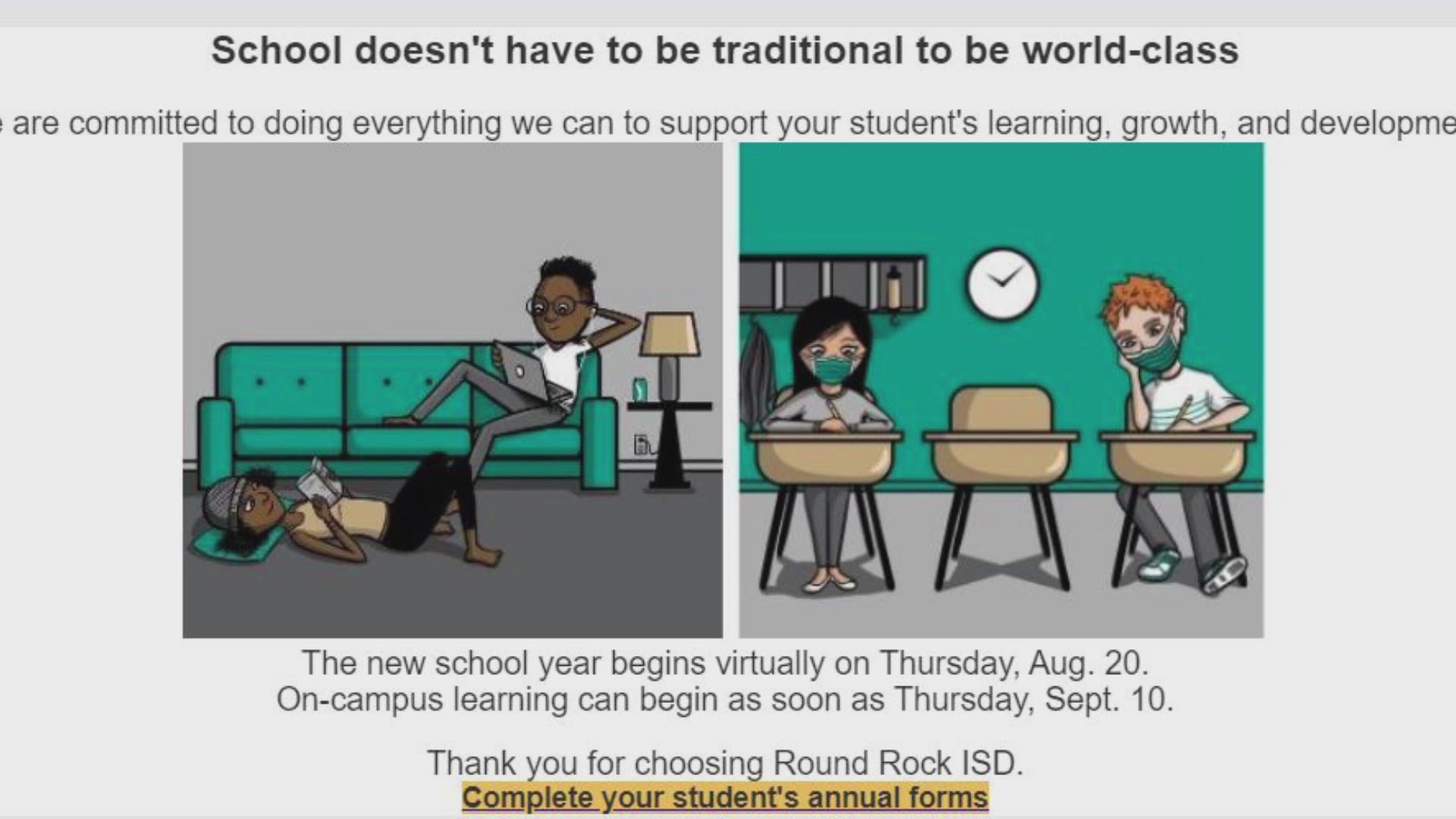The Round Rock school district is apologizing after sending out an insensitive email.