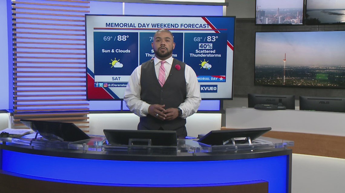 Storm chances increasing for Memorial Day