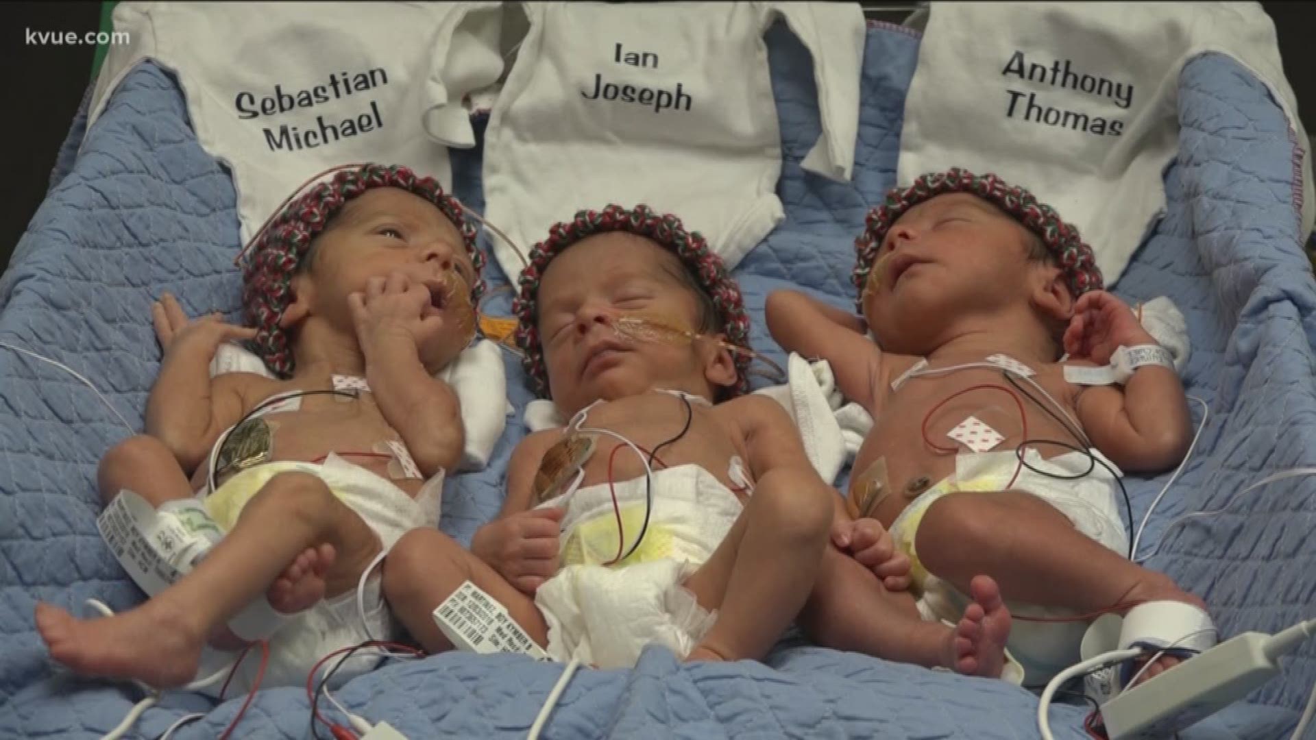 A woman at Seton Medical Center Hays gave birth to triplets naturally -- which is a rare way to deliver triplets.
