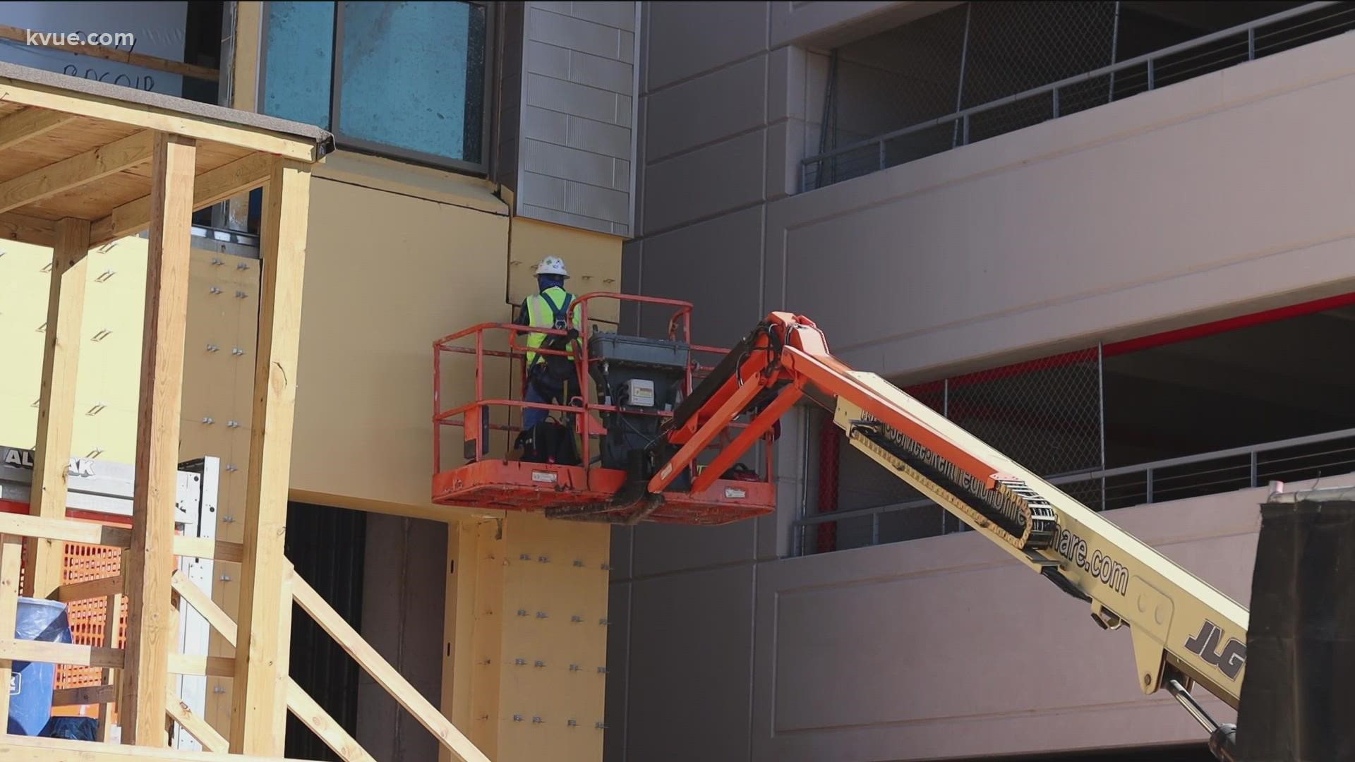 Hoar Construction is having many of its materials pre-fabricated. It cut out the extra workers needed by having many things made beforehand.