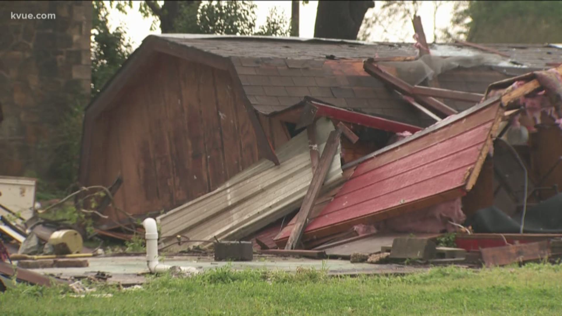 The town is now focused on cleaning up after Saturday's storms.