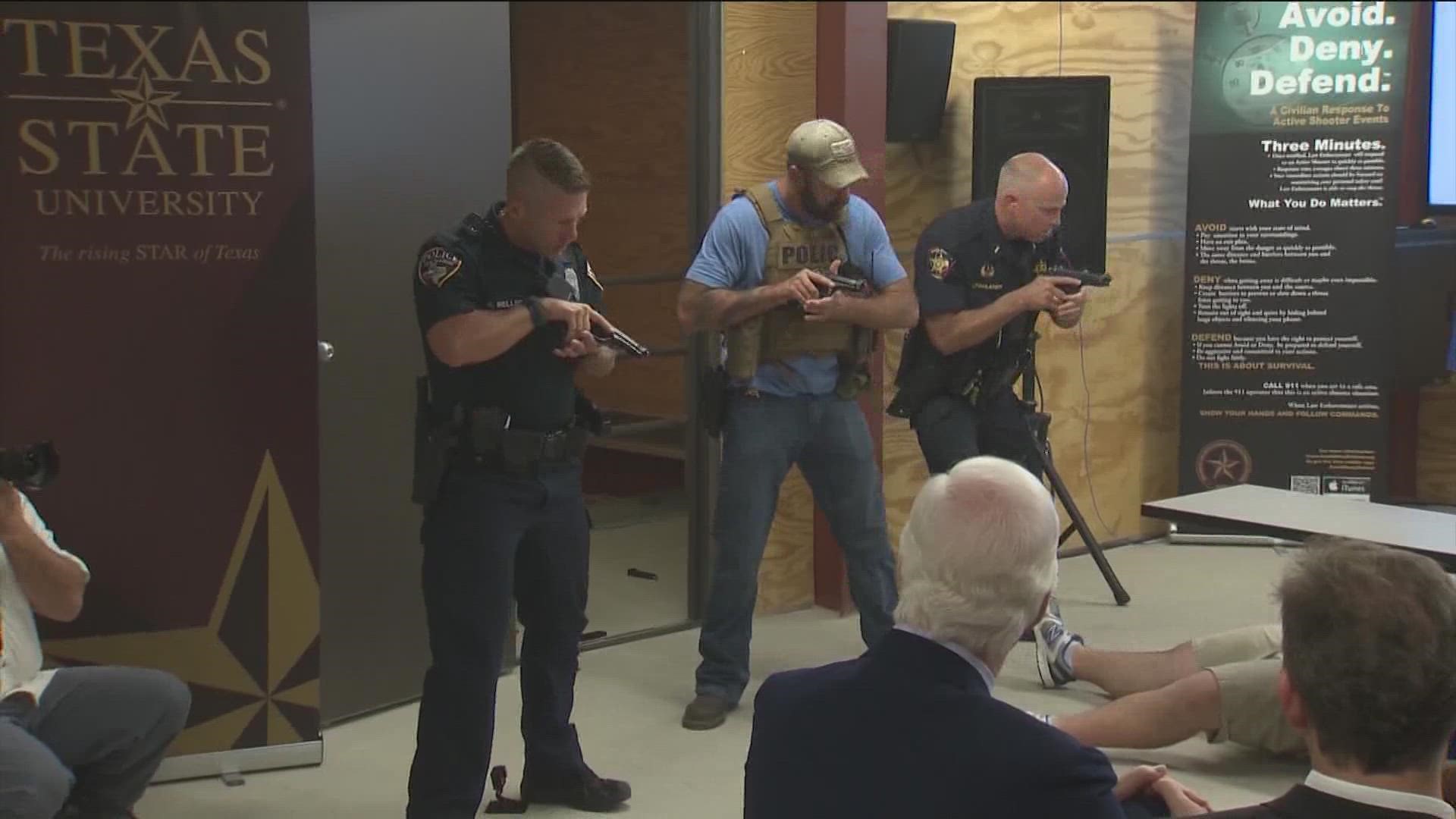 Gov. Greg Abbott is calling for more active shooter training at public schools across Texas. This is what it looks like.