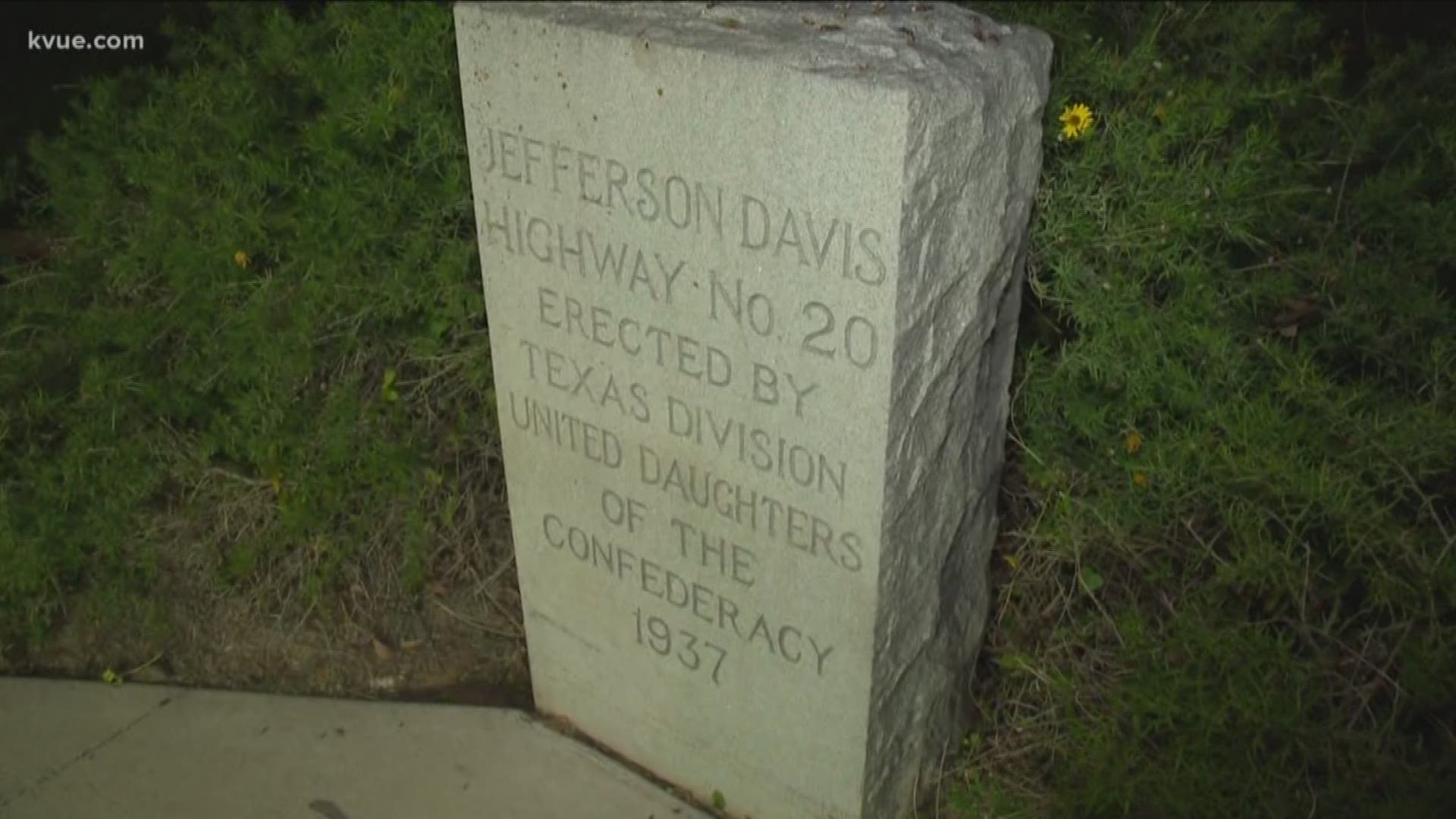 A small stone marker on the side of the road in Elgin is the subject of a big debate.