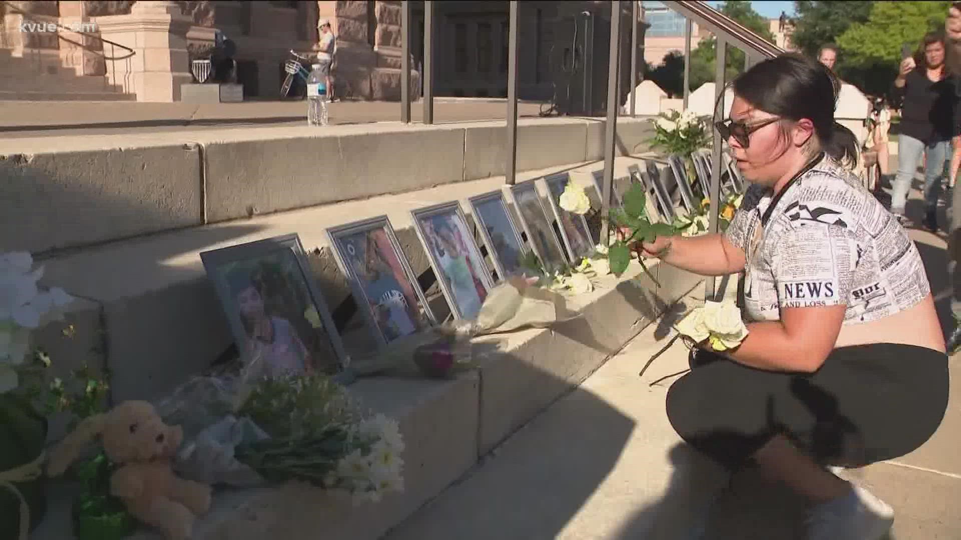 Outside the Texas Capitol on Wednesday, there was a vigil honoring those who were killed in the shooting.