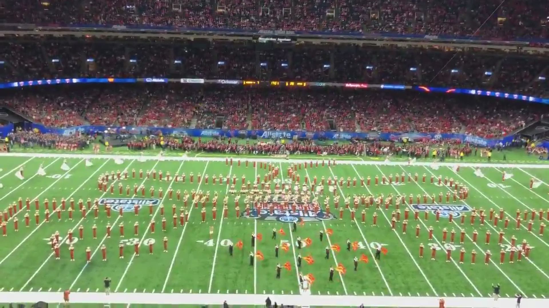 Paying tribute to Selena, Sergio Chapa captured this performance of "Como La Flor" by the Texas Longhorn Band at the Sugar Bowl.