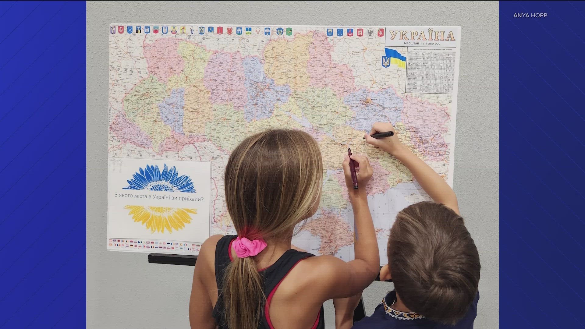 50 Ukrainian refugees were welcomed to Austin with welcome boxes Saturday afternoon.