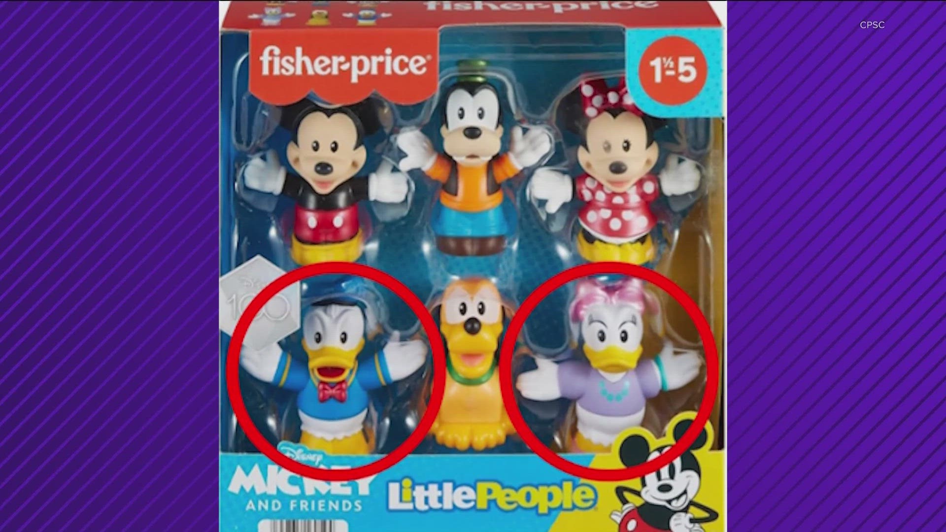 Fisher-Price has recalled more than 200,000 "Mickey Mouse & Friends" figures because of possible choking hazards.