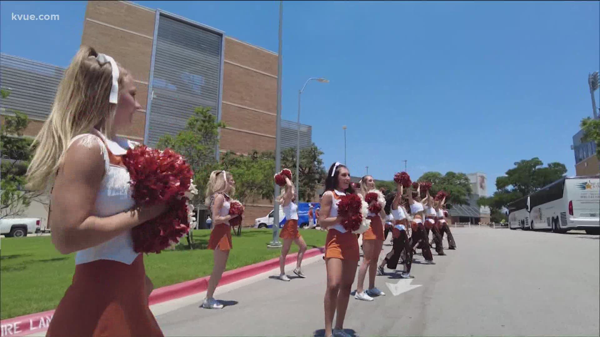 On Wednesday, tons of Longhorns fans cheered on the team as they boarded the bus for Omaha.