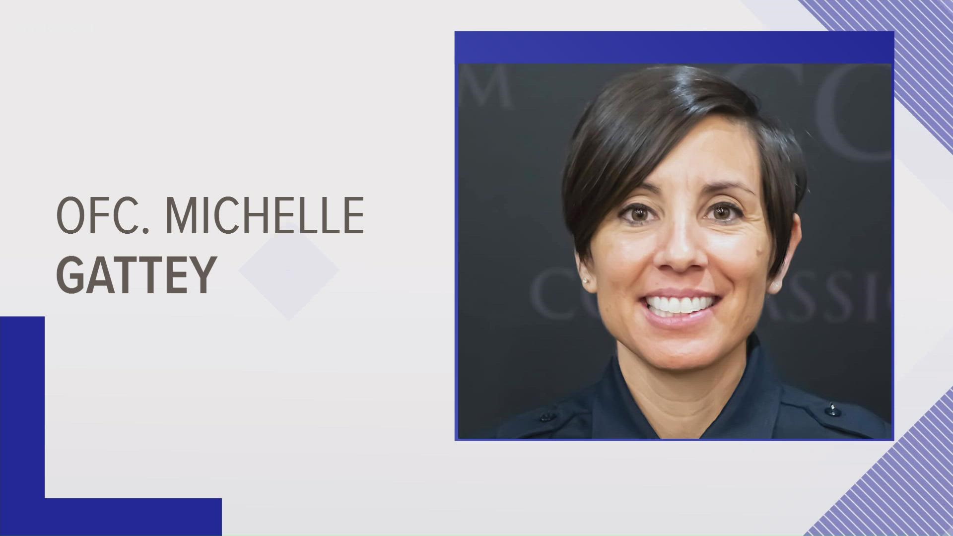 Michelle Gattey, 44, died on Sept. 18 after a battle with COVID-19. On Saturday, her family, fellow police officers and the community remembered her life of service.