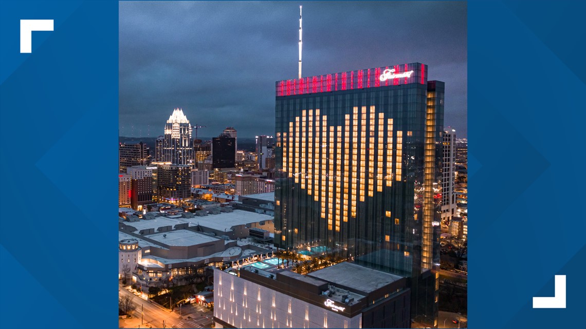 Fairmont Austin downtown light displays