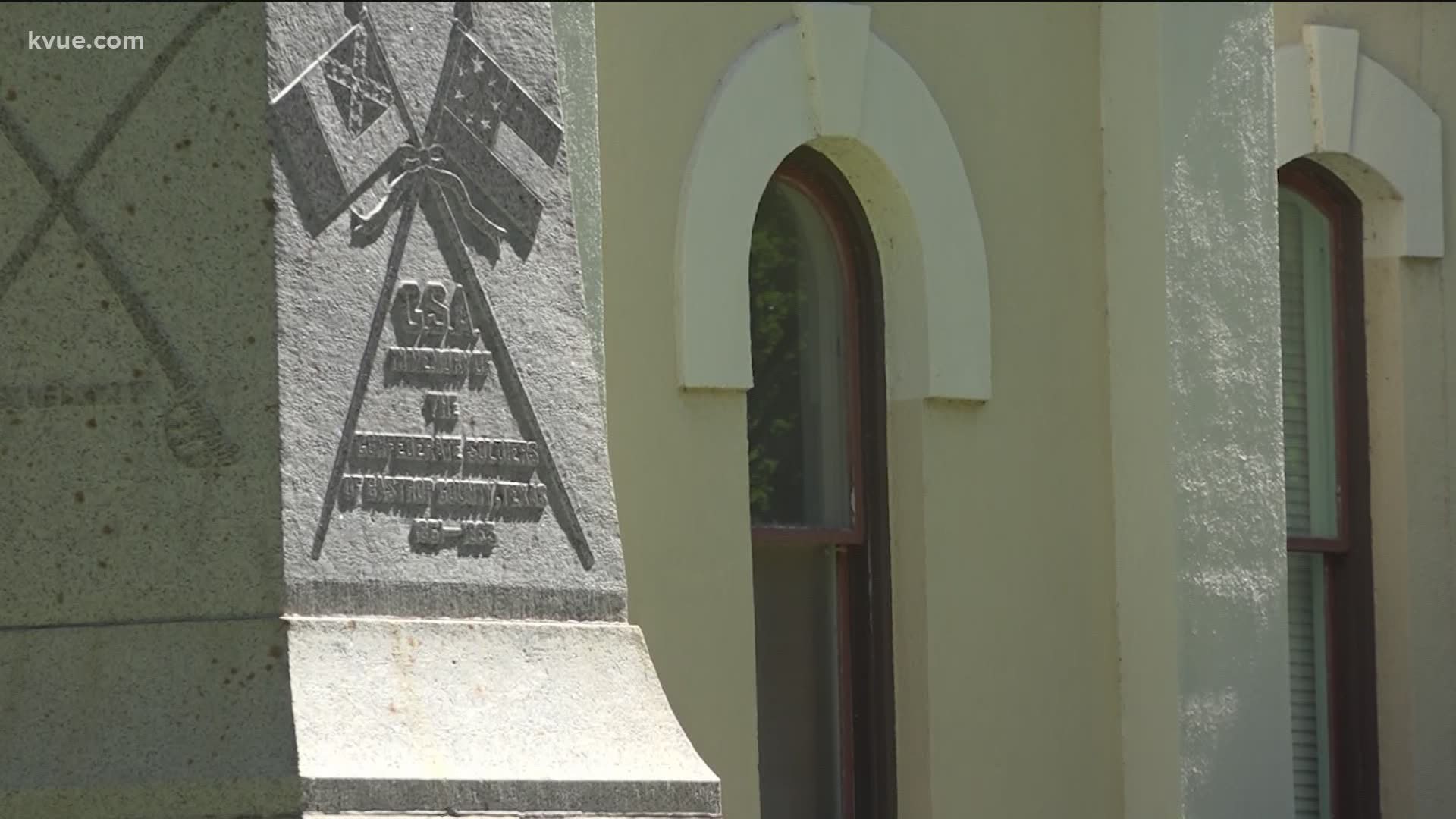 Confederate monuments outside the Bastrop County Courthouse are coming down. Luis de Leon tells us how soon the monuments could be moved.