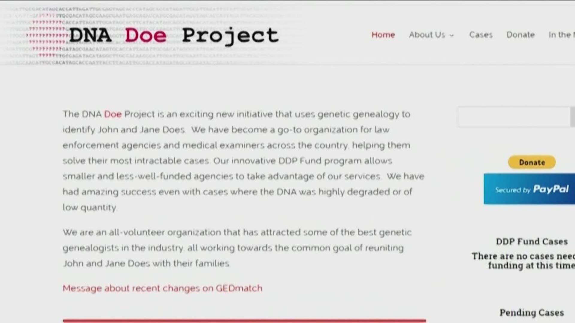 The DNA Doe project has been a big part of the Williamson County Sheriff's Office cold case unit for the last two years.