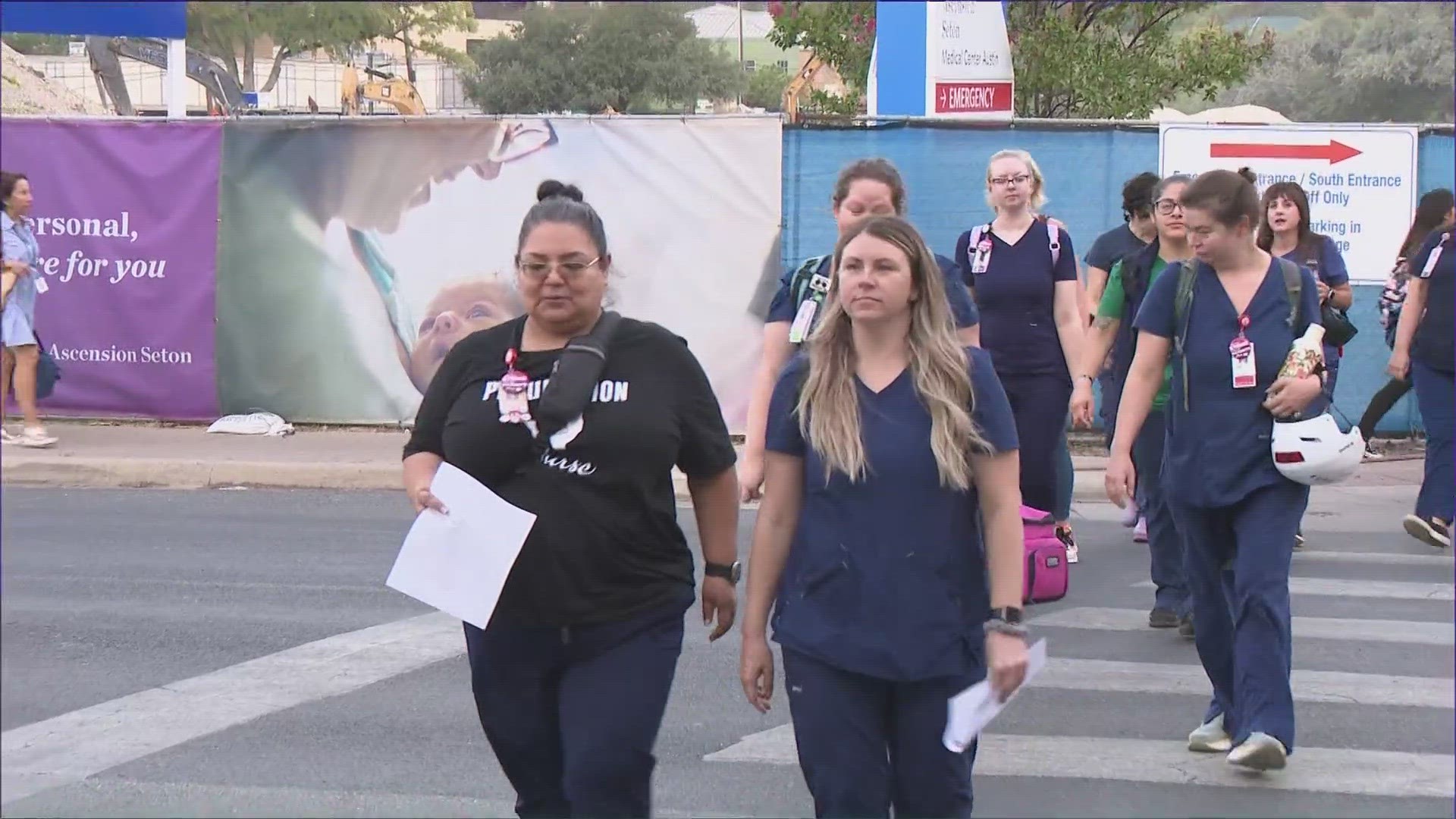 A group of nurses hand-delivered the letter of demands to management Wednesday morning.