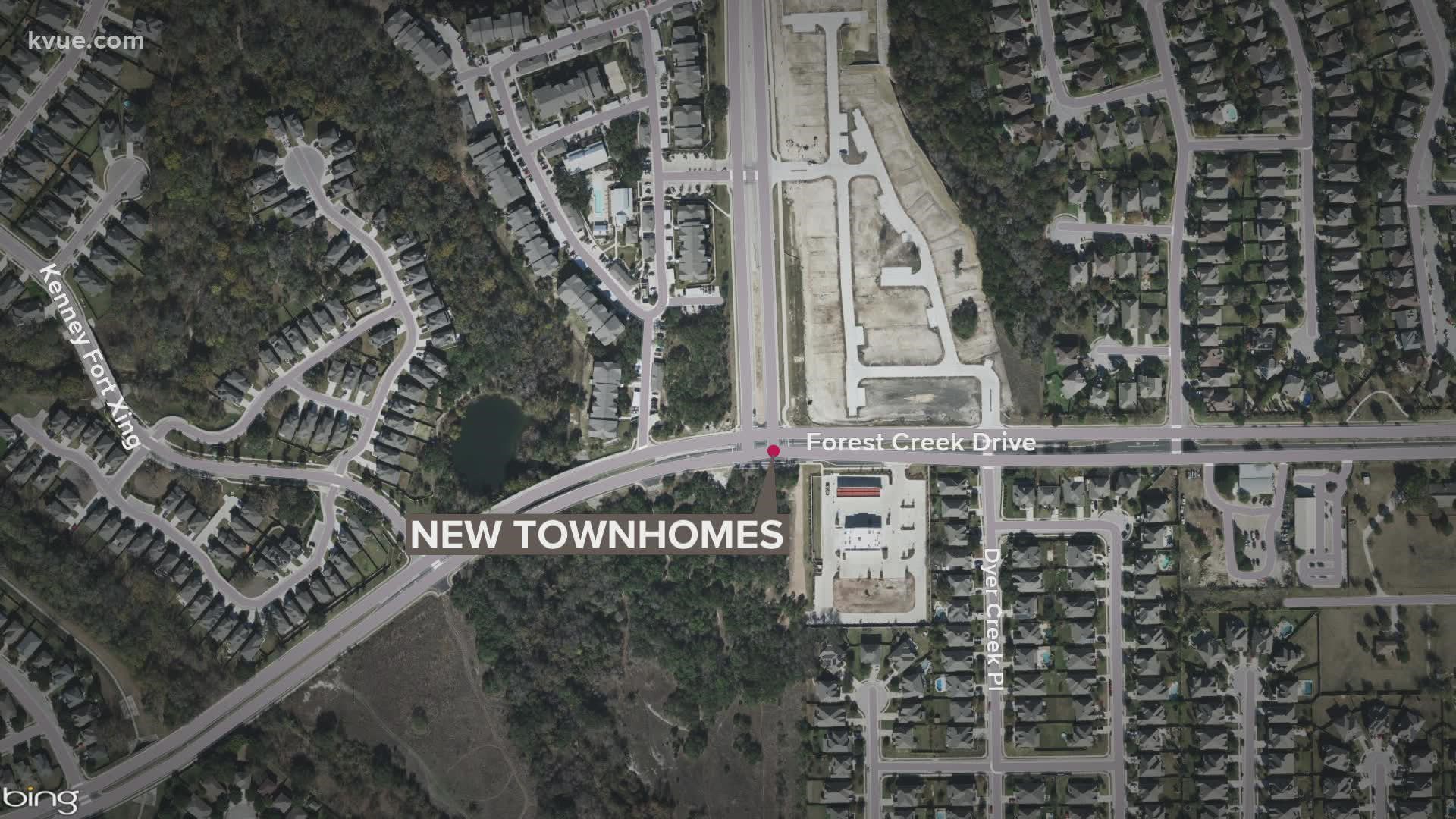 The Sonoma Heights development — off Forest Creek Drive, south of U.S. Route 79 — will consist of 89 townhomes, with prices starting in the upper-$300,000 range.