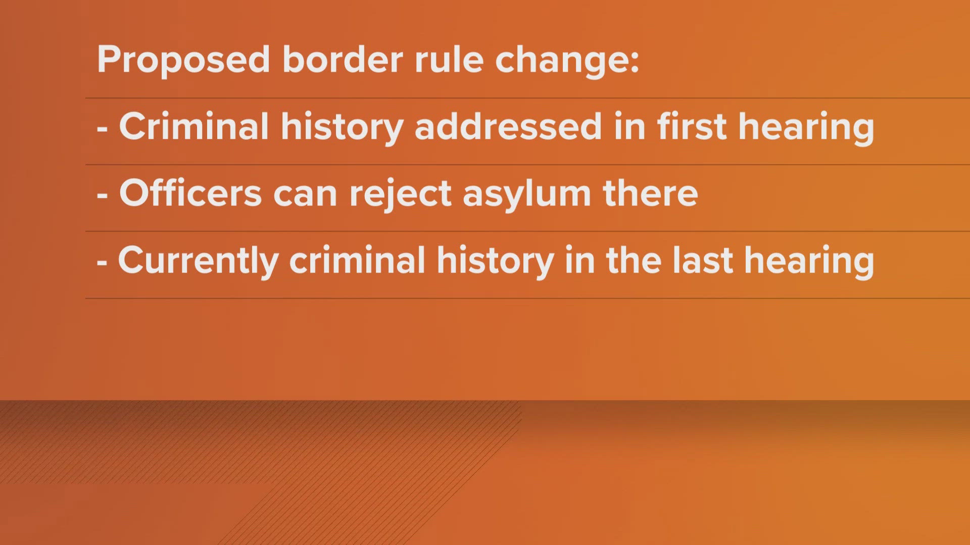 The proposed change would allow for a quicker rejection process for asylum seekers looking to enter the U.S. at various state borders.