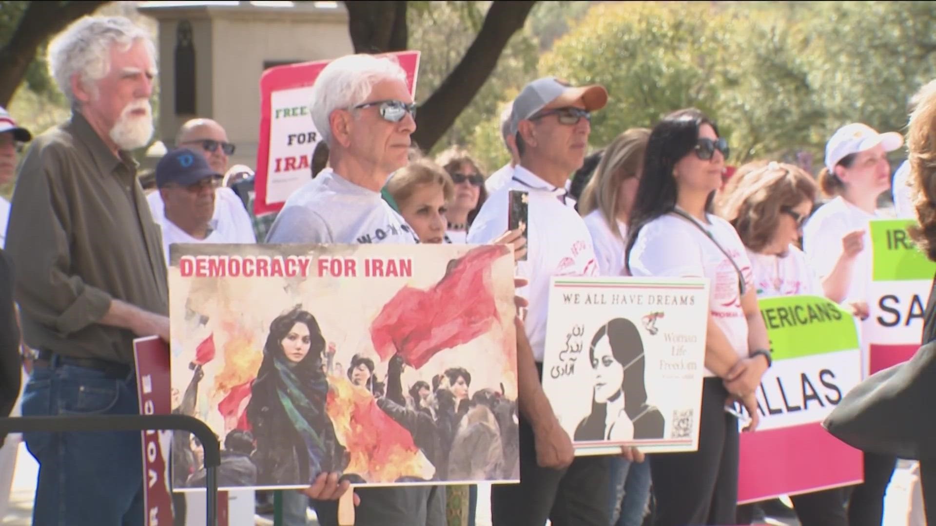 Members of the Iranian-American community met with lawmakers to talk about ways Texas can help bring democracy to Iran.