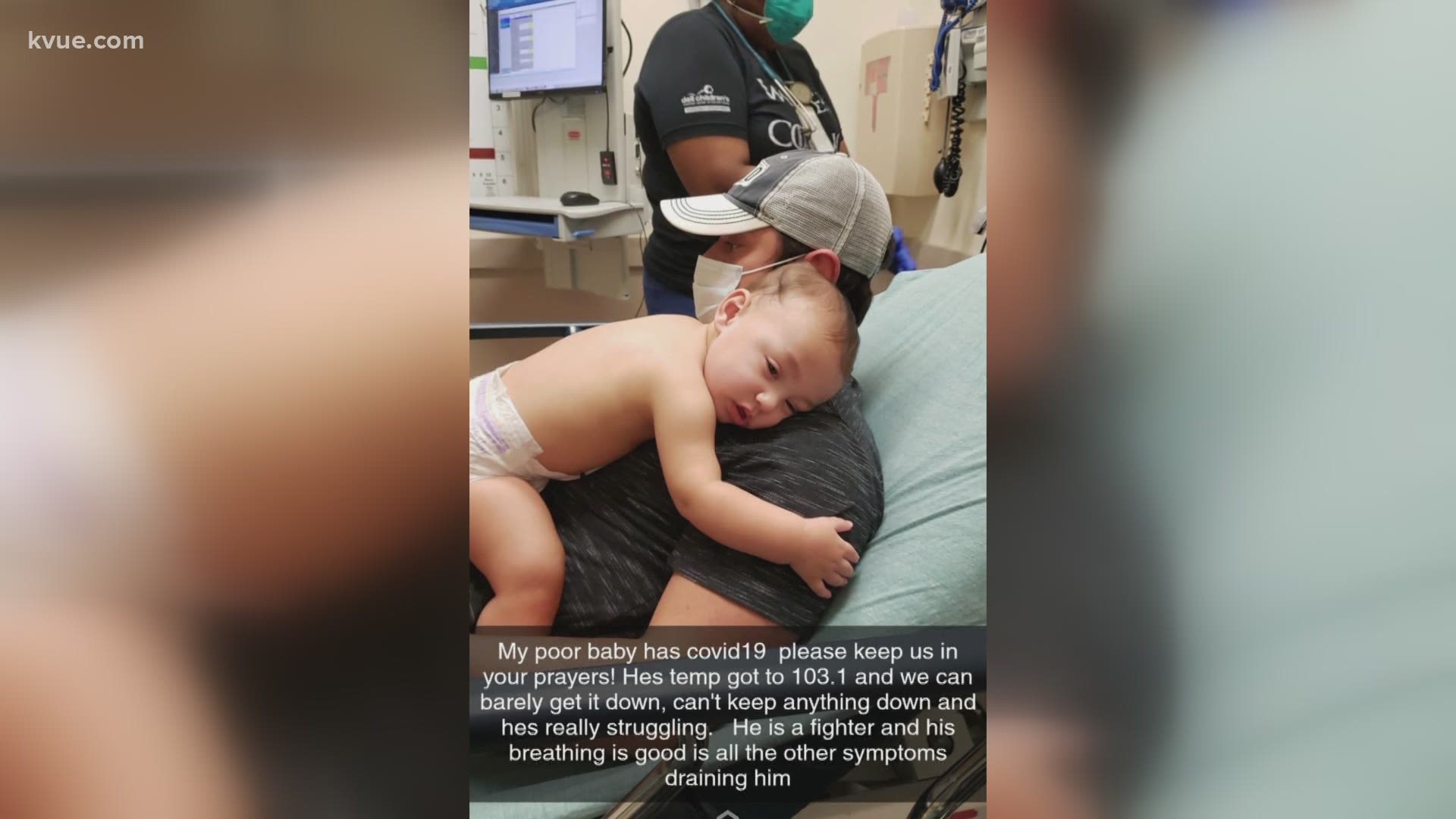 An Austin baby is fighting the toughest battle of his young life against COVID-19. His family is quarantining while taking care of the 7-month-old.