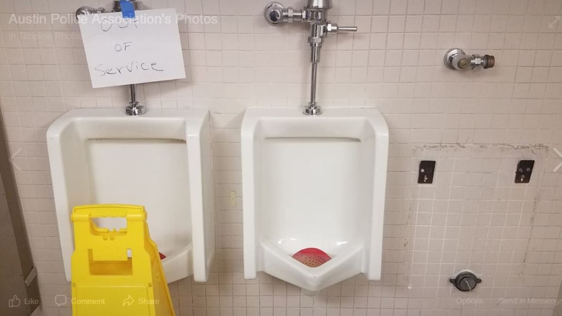 overflowing toilets, overflowing urinals, austin police, apd