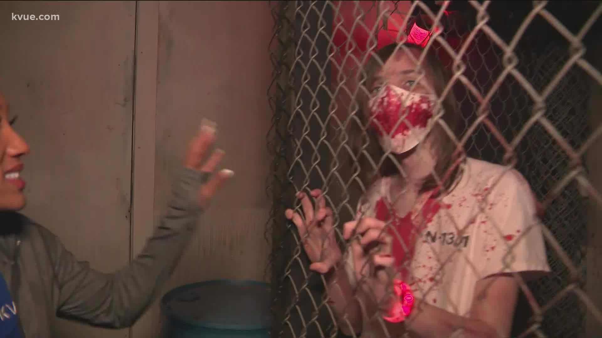 Half of the proceeds will go to charities and the Breast Cancer Resource Center. KVUE's own Daranesha Herron walks through the interactive haunted house.