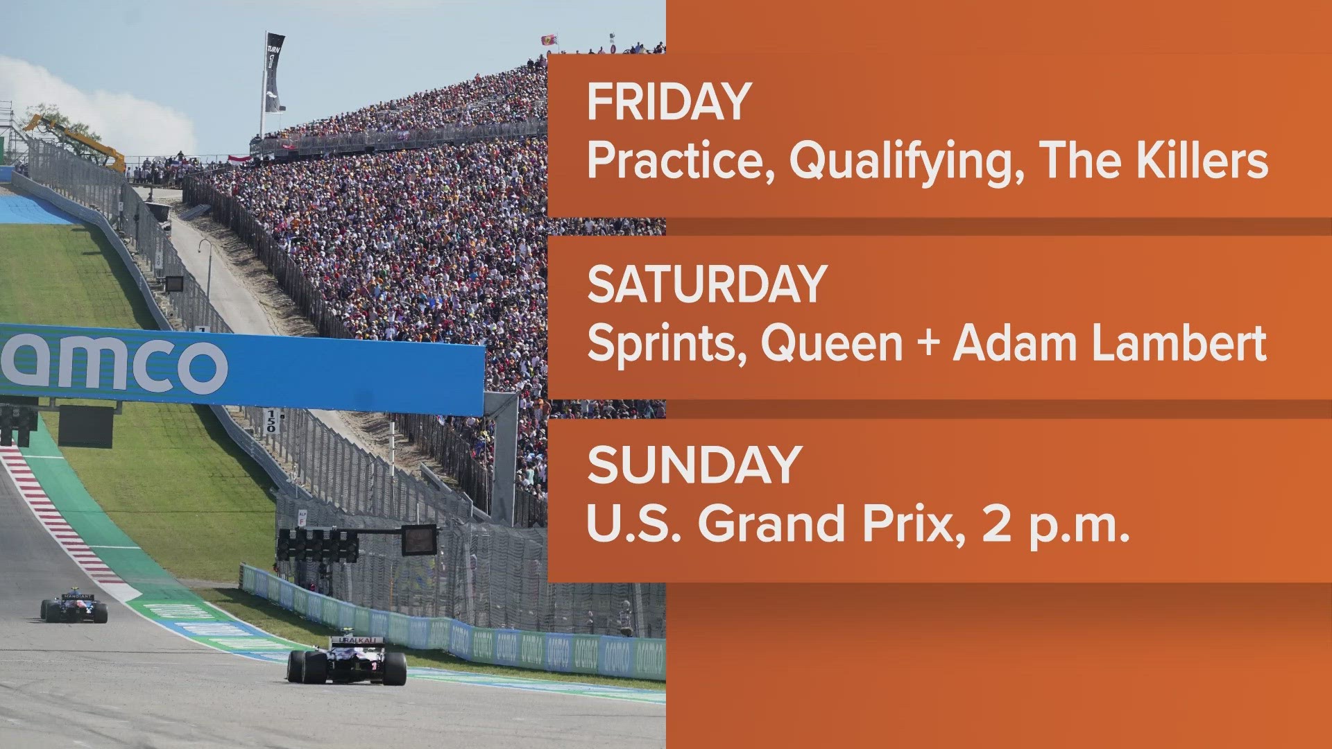 There are a lot of things happening for the F1 US Grand Prix at the Circuit of the Americas.