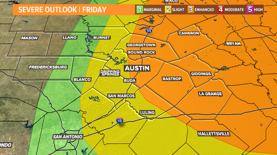 Austin weather Cold front could bring storms to Texas on Friday