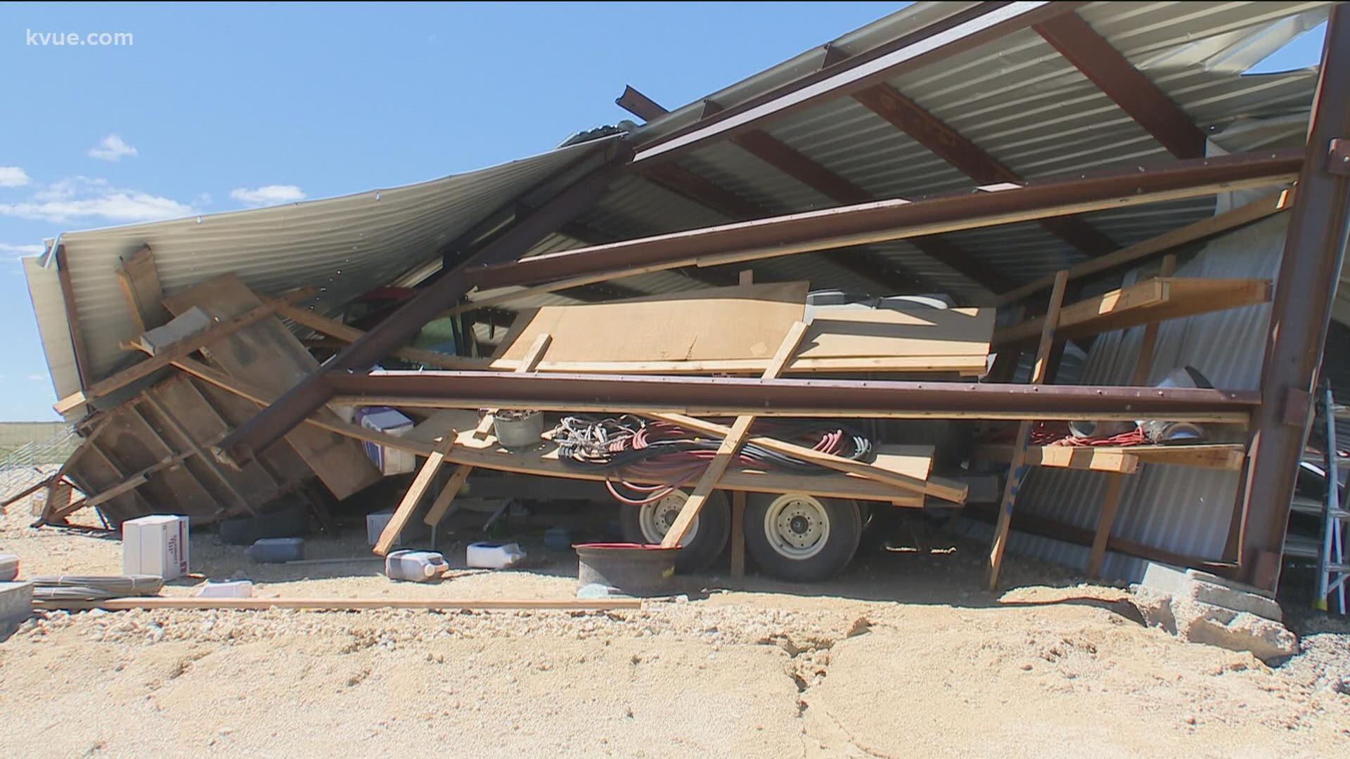 One homeowner said pieces of her shed were picked up and carried hundreds of yards.