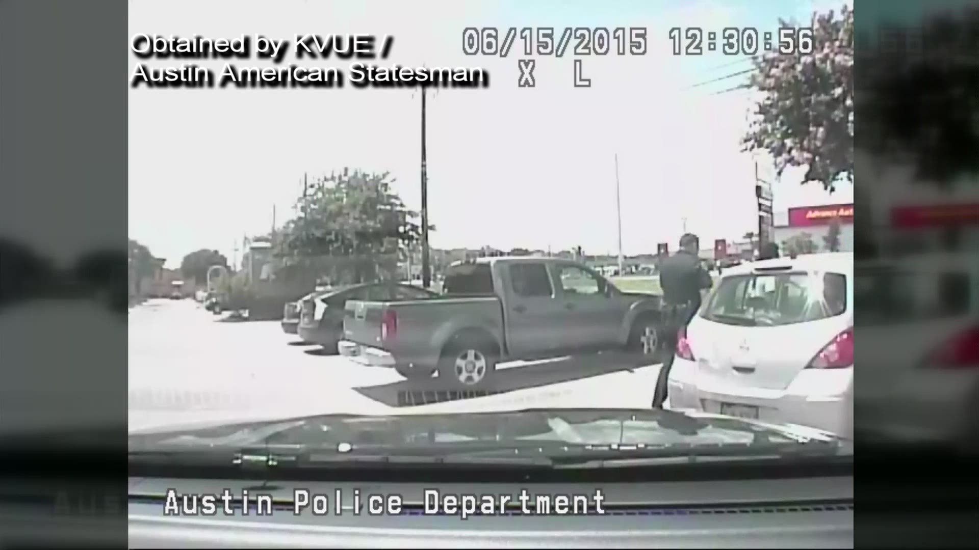 Dash camera video including audio of Breaion King giving her version of events to an Austin police officer.