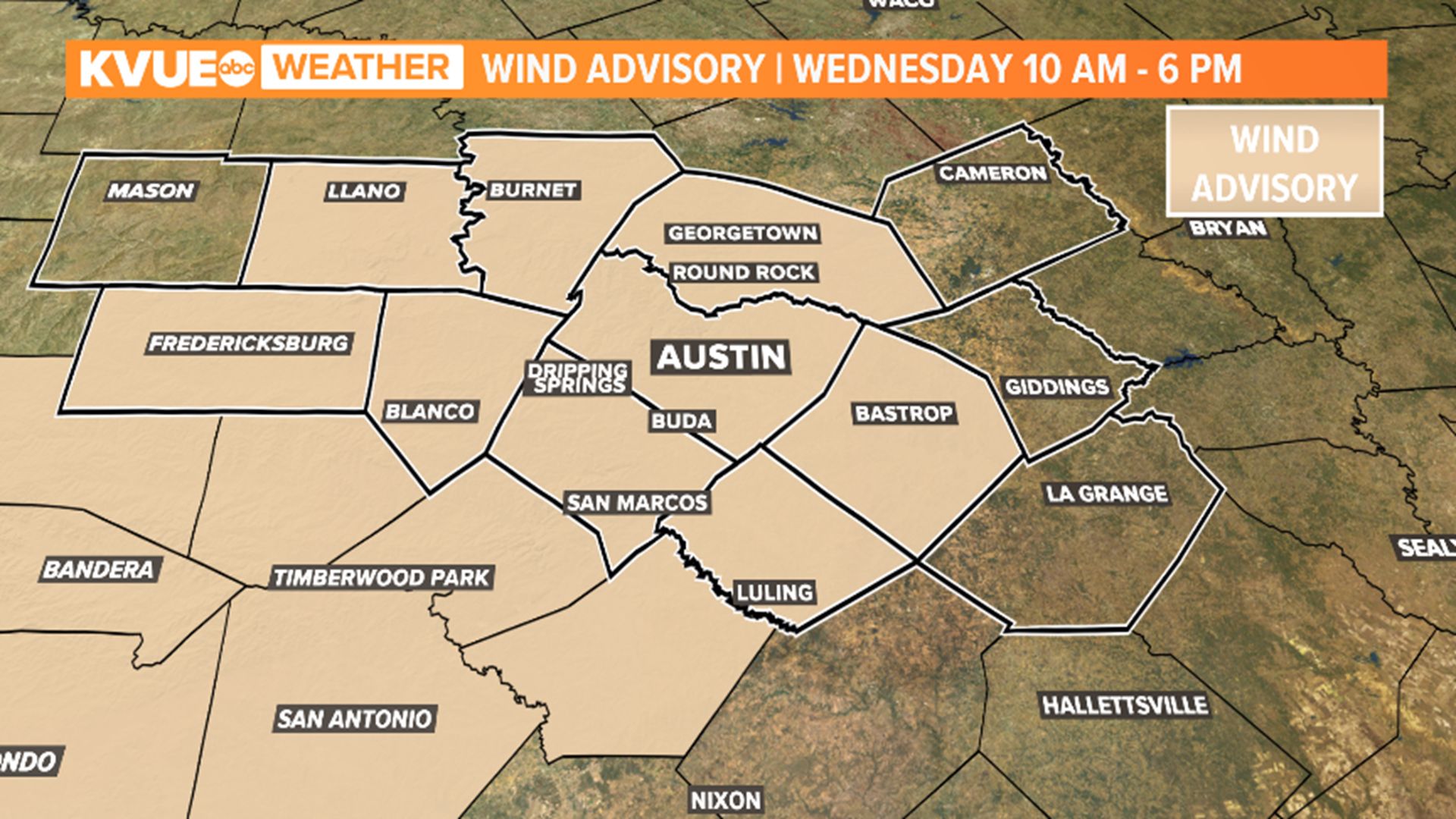 Wind Advisory issued ahead of strong cold front Wednesday morning ...