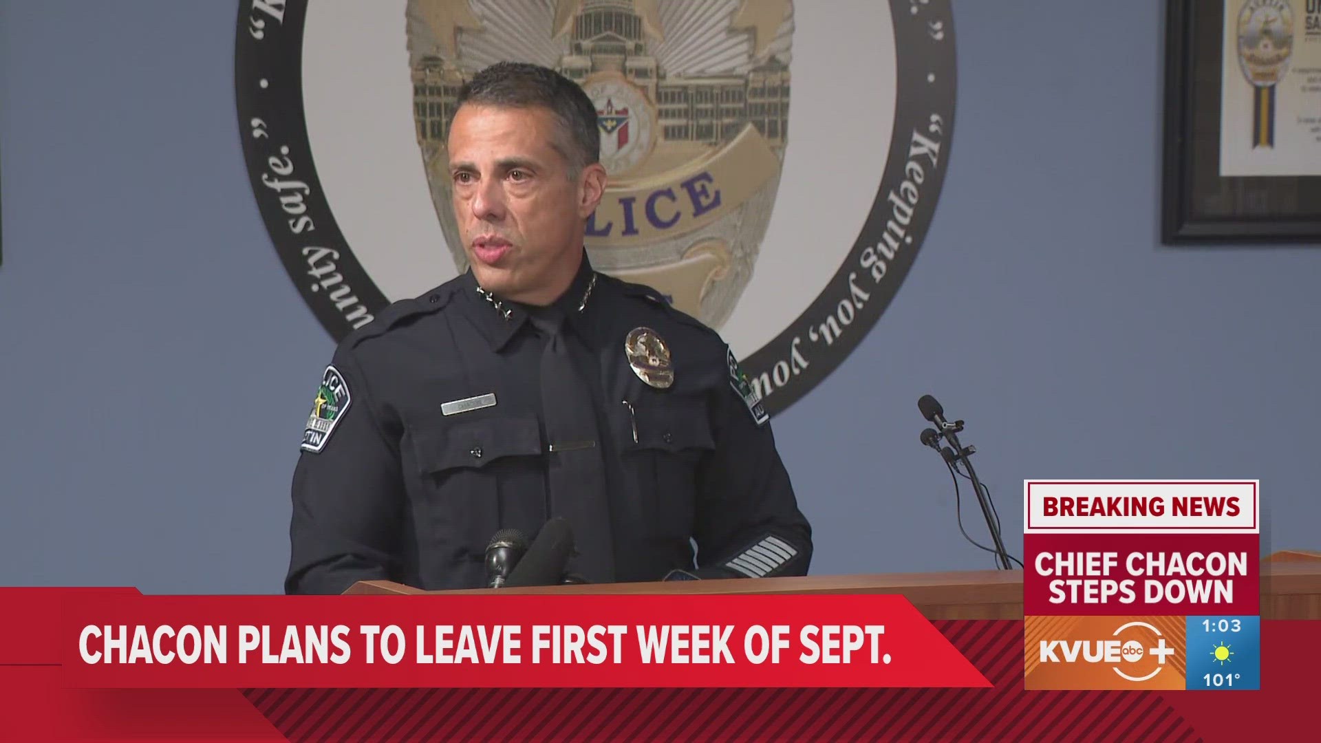 Chief Joseph Chacon announced his decision to retire from the Austin Police Department on Monday morning. On Monday afternoon, he addressed the community.