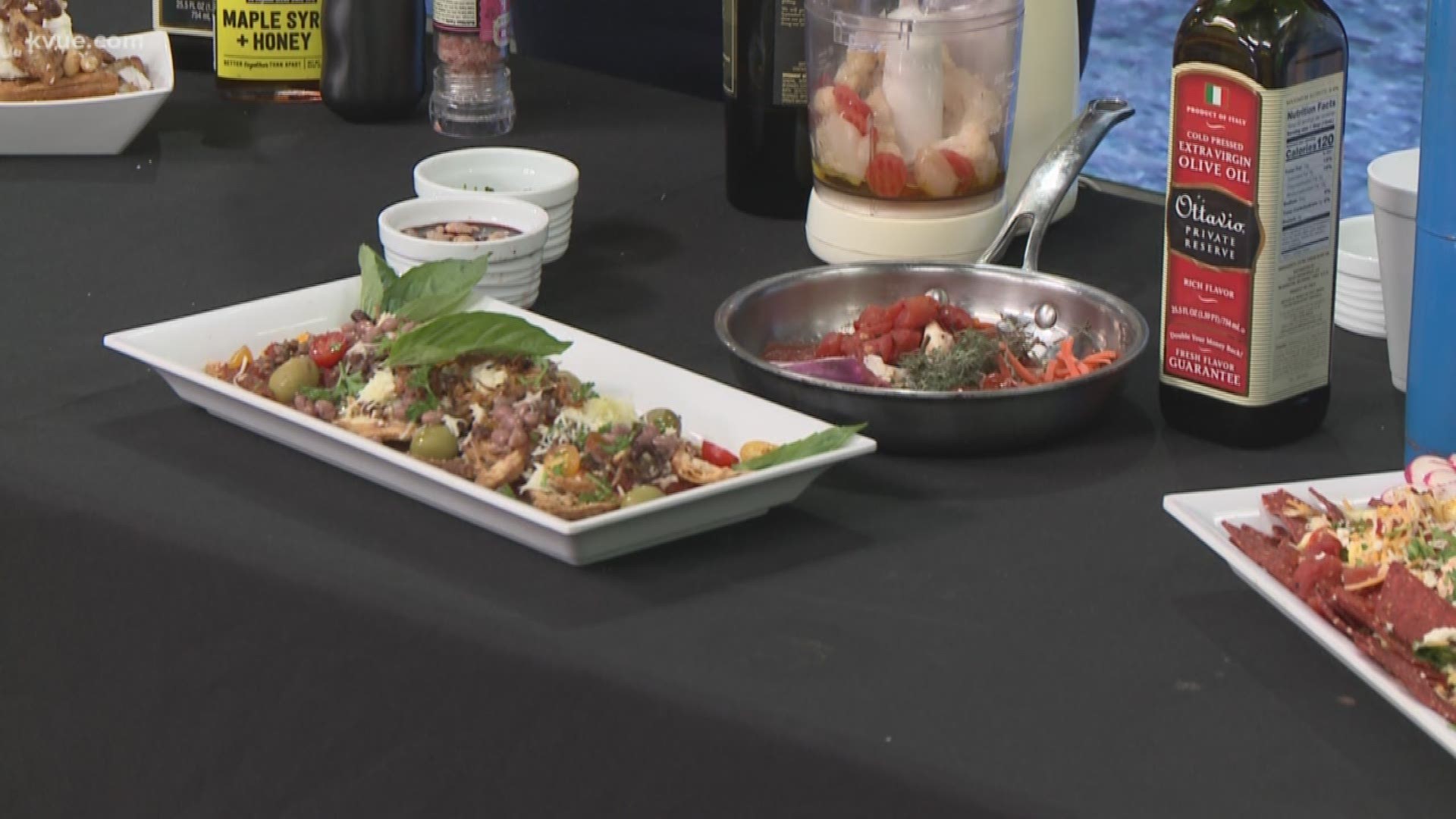 Wednesday is National Taco Day and owner of Complete Eats, Chef Adrian Perez, who has appeared in the Food Network, is at KVUE to show us different nachos.