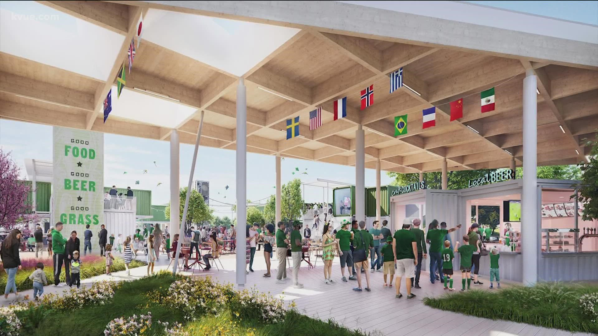 "The Pitch" is a sports, dining and entertainment destination at the Austin FC training facility.