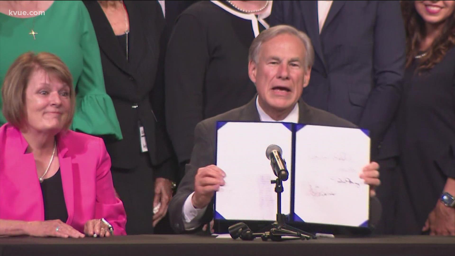 The governor held another bill signing ceremony on Friday at a Texas Values event.