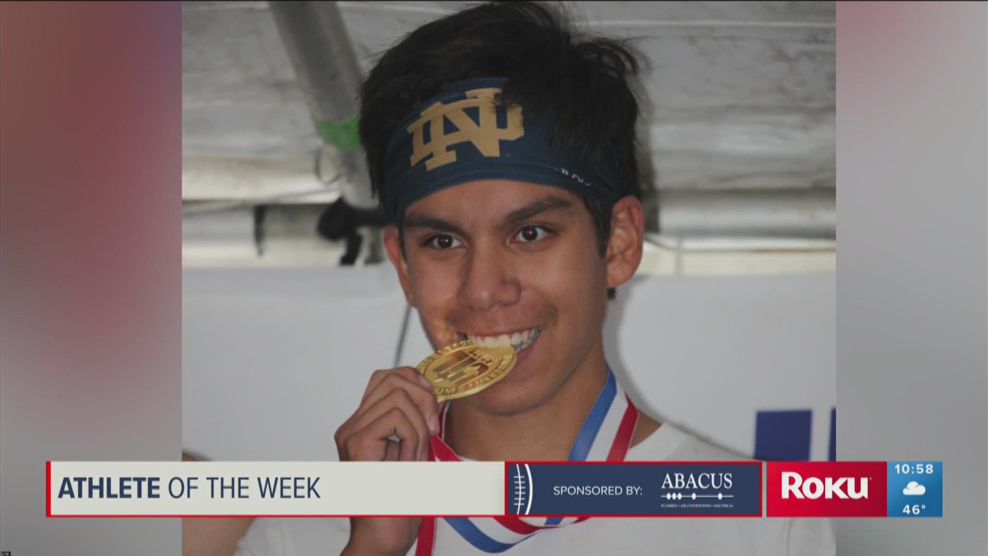 Sanchez defended his cross-country state title in the 6A division and recently signed with Notre Dame.