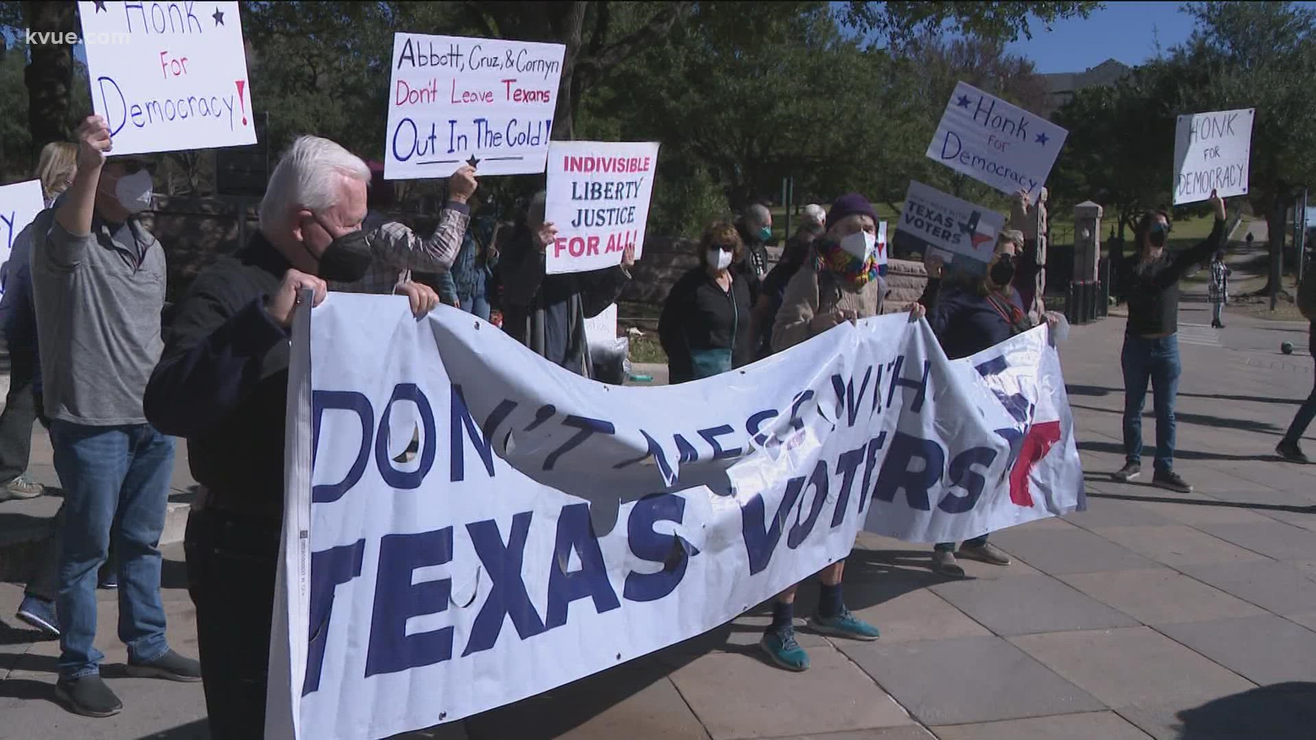 Indivisible Austin is demanding voting rights legislation and fair access to ballot boxes this year.