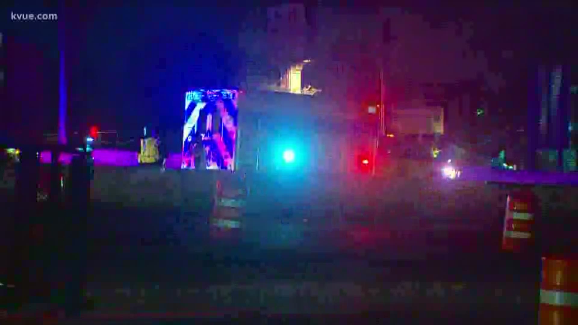 Pedestrian hit by semi-truck on I-35 in Austin