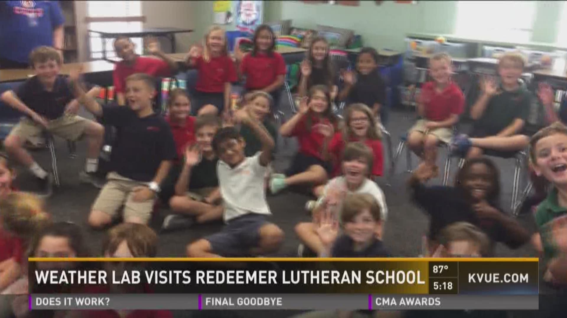 KVUE Chief Meteorologist Albert Ramon visited fourth grade students at Redeemer Lutheran School in Austin on Wednesday.