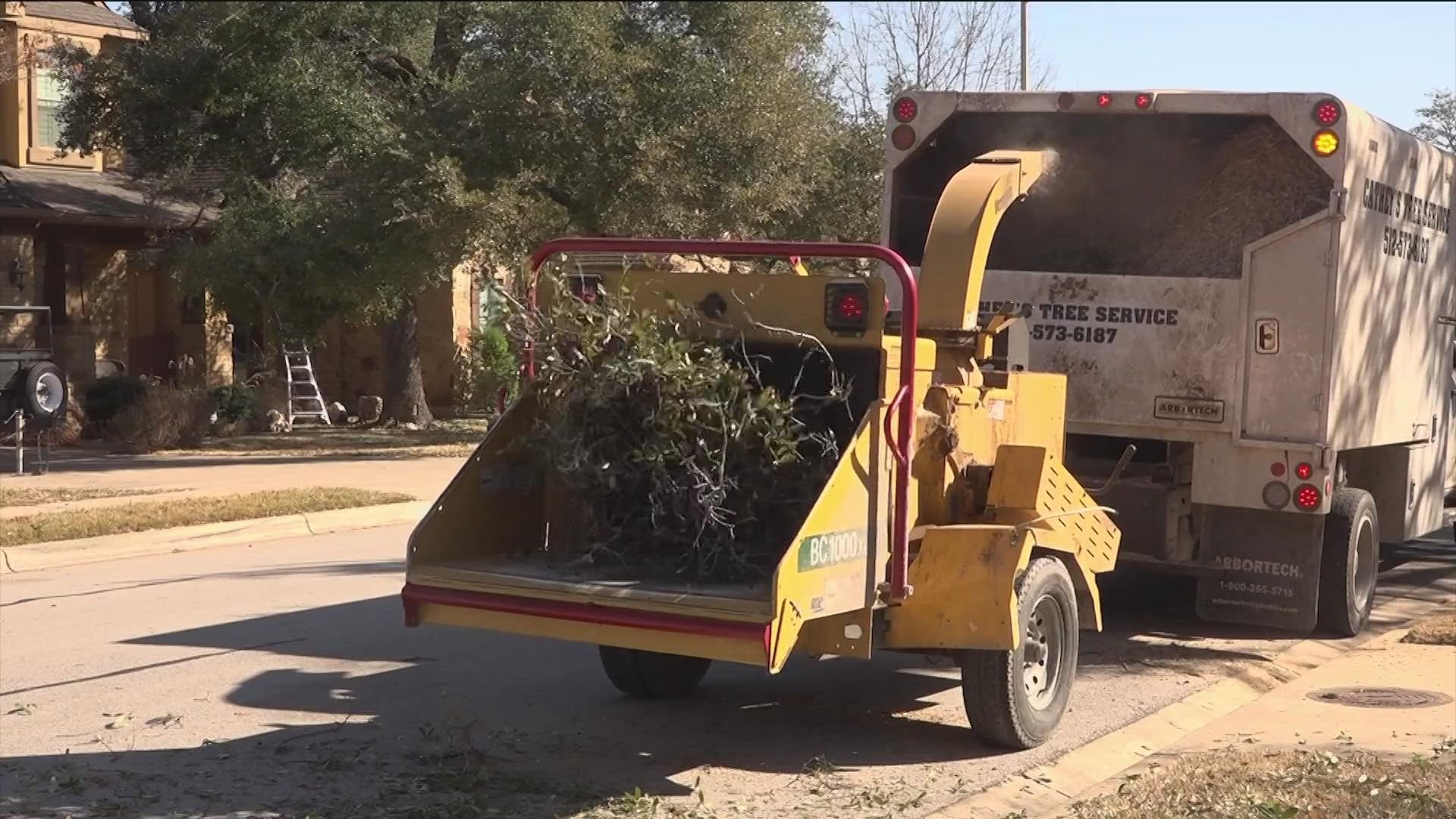 Cleanup efforts for tree debris are ramping up all around Central Texas.