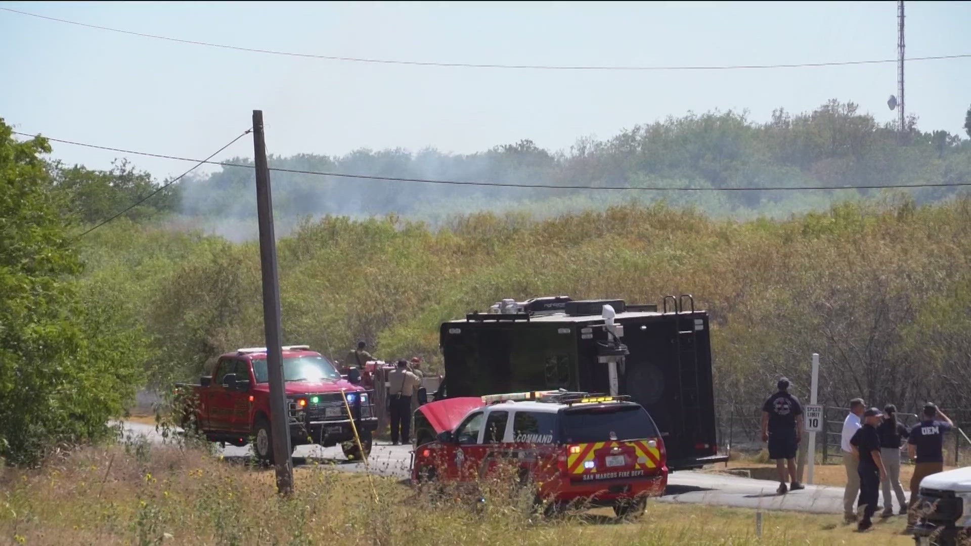 The Hays County Wildland Task Force was activated after a fire ignited in the Aztec Village neighborhood.