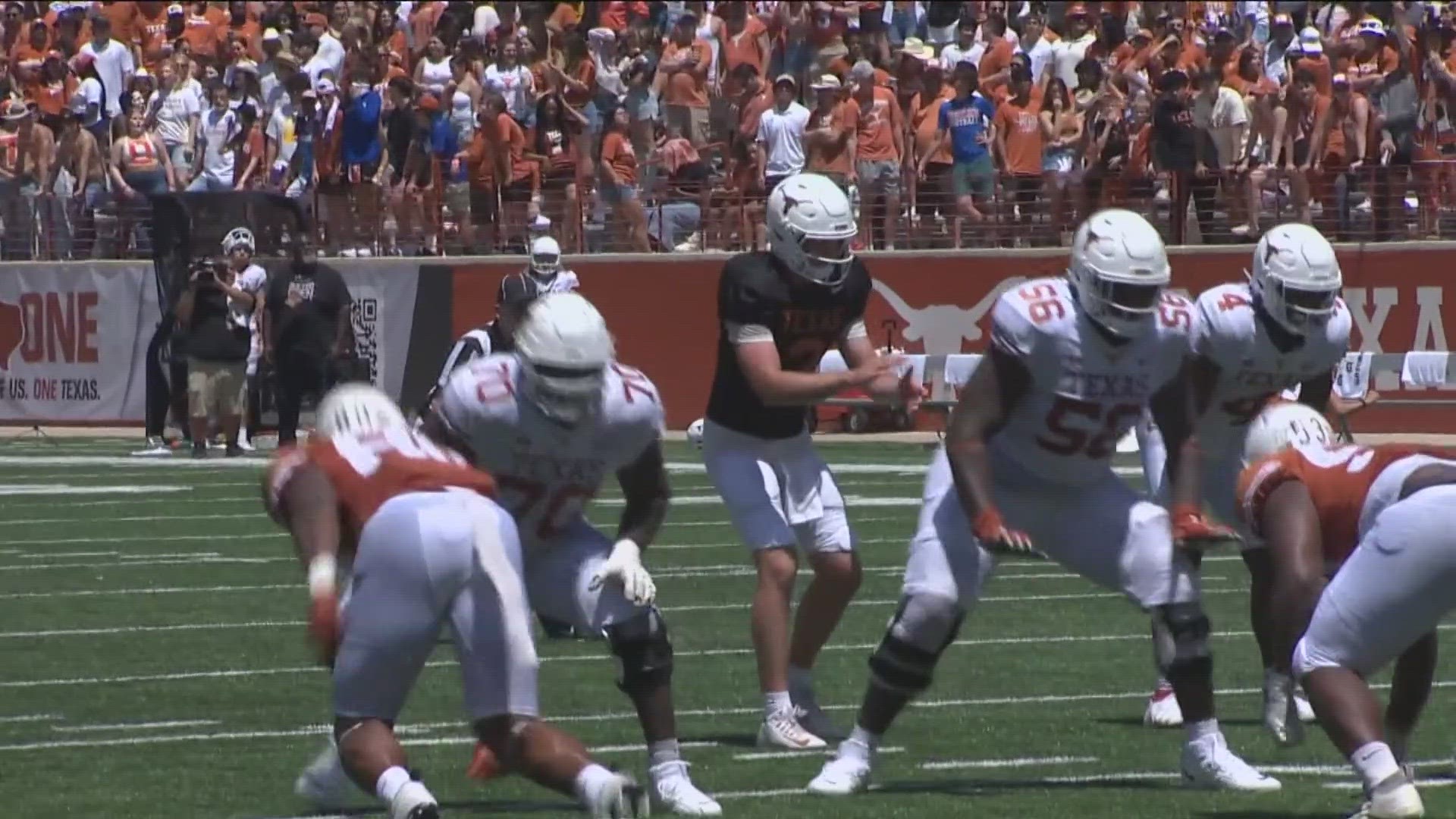Texas's Orange and White scrimmage is a chance for players to shine on the field. That's particularly true for new faces on campus.