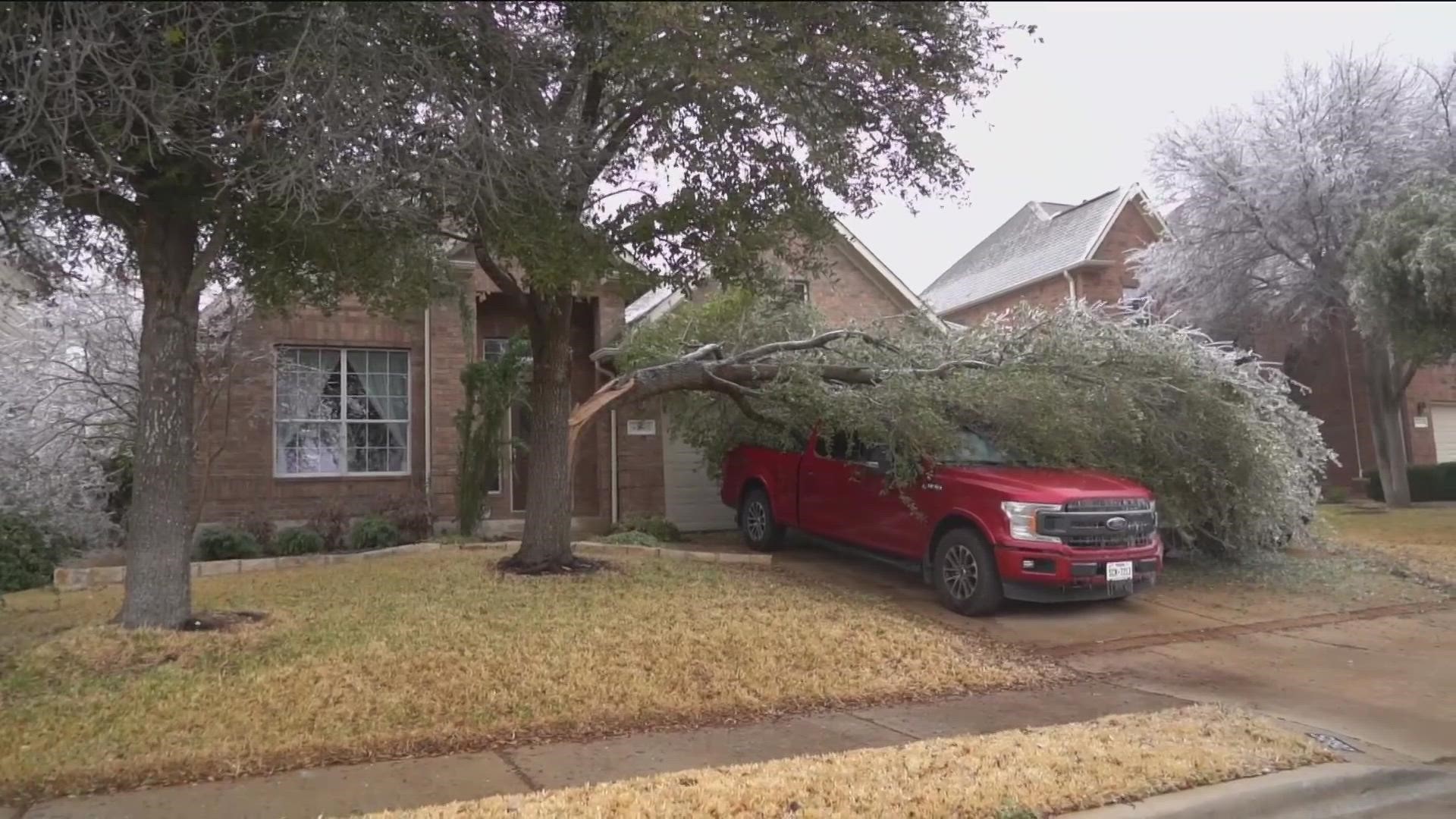 KVUE spoke with a man beginning the process of sawing trees and limbs to keep them from falling into the street, or on homes and cars.