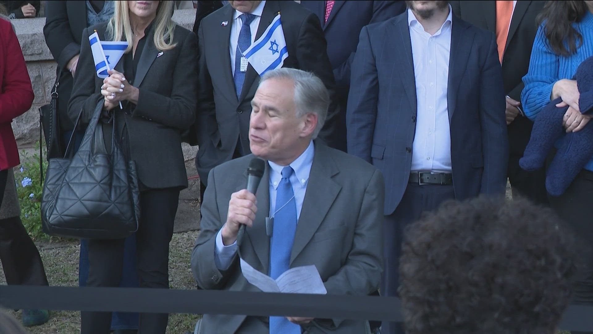 Gov. Greg Abbott celebrated Hanukkah with leaders of the Jewish community at the state Capitol.