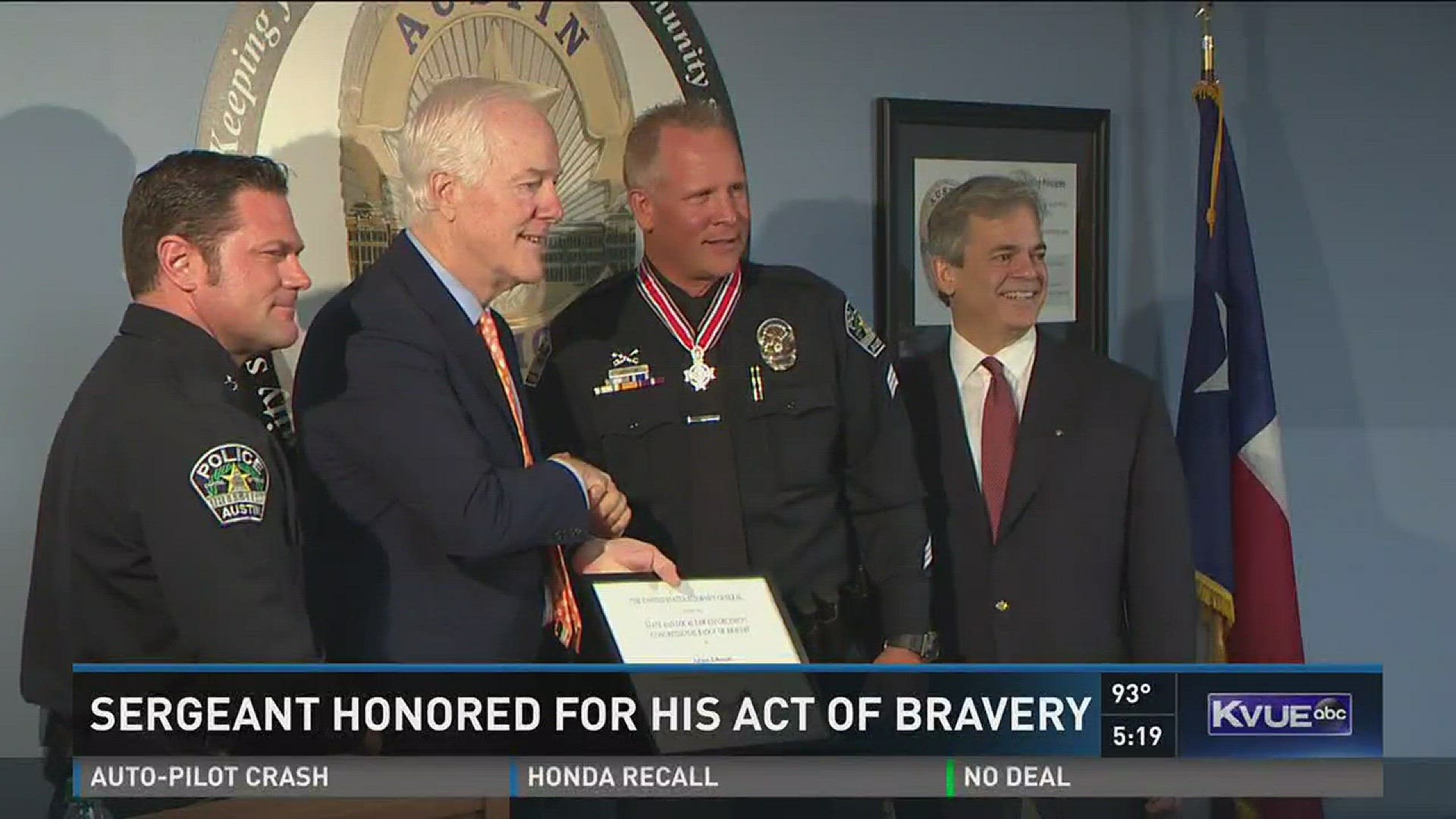 Sergeant honored for his act of bravery