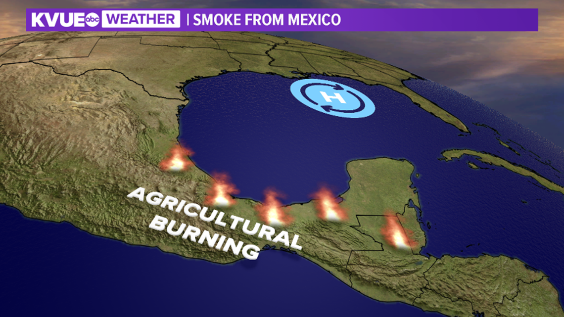 Smoke from agricultural fires in Mexico decreases this weekend