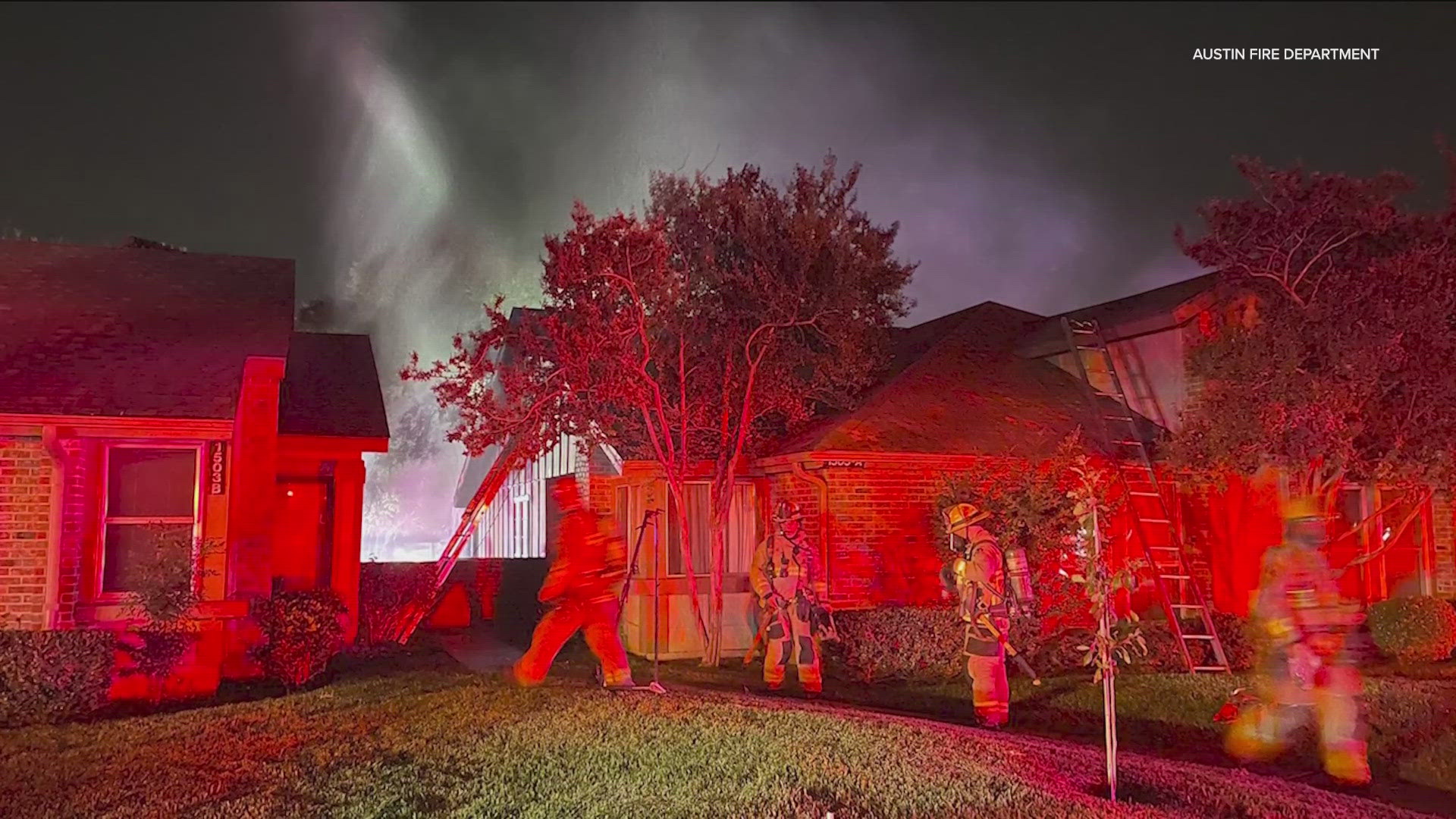 The fire happened Tuesday night on West Braker Lane, according to the Austin Fire Department.